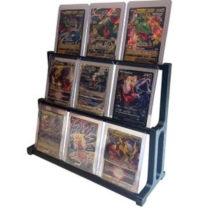 Card Display stand | Fits 2–12 Cards 3” x 4” Toploaders | Tiered Pokemon TCG