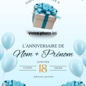 Invitation anniversaire