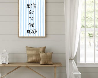 Let's Go To The Beach Print - Küstenwand Kunst (Digitaler Download)