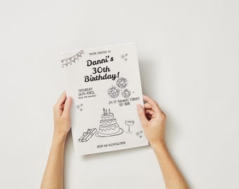 Disco Ball Geburtstagseinladung