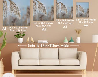 Größentabelle: A1, A2, A3 und A4 - Digitaler Download