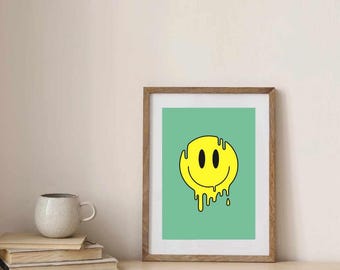 Acid Rave Smiley Print - A1, A2, A3 and A4 sizes available