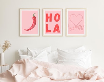 3er Set Trendige Wandbilder - A4, A3, A2 und A1 Größen erhältlich