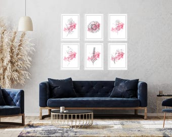 Set mit 6 Pflanzendrucken - Größen A1, A2, A3 und A4 erhältlich