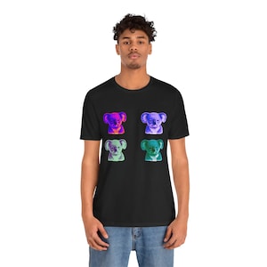 Colorful Koala Australia Lover Popart Tee, Unisex Shirt, Gift for Animal Lovers, Animal Lover&#39;s Tee, Cute Koala Shirt