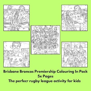 Brisbane Broncos NRL Rugby League Colouring Pages // Kids Colouring in ...