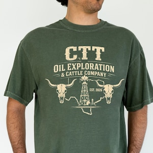 Komfort Farben Oilfield Ranch Graphic Tee, westliche Arbeitskleidung