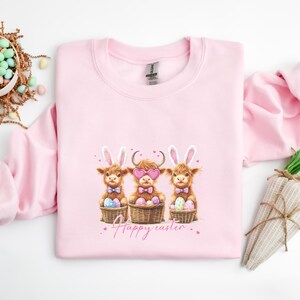 Easter Cow Sweatshirt, Heifer Easter Day Shirt, Funny Easter Shirt, Gift For Easter, Easter Animal Shirt, Cute Easter Shirt, Easter Kids Tee