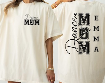 Personalized Dance Mom T-Shirt: Custom Name, Dancer Silhouette