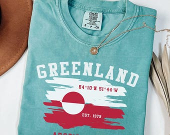 Greenland Comfort Colors® T-Shirt, Anti Trump Shirt, Resist Tee, Political Protest Shirt, Democracy No Kings, Arctic Ocean Graphic Tee