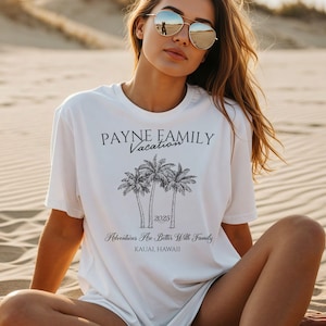 Custom Family Vacation 2025 Comfort Colors T-Shirt: Matching Beach Trip Tee