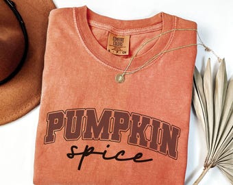 Pumpkin Spice Comfort Colors® Shirt – Cozy Fall Tee, Autumn Graphic T-Shirt