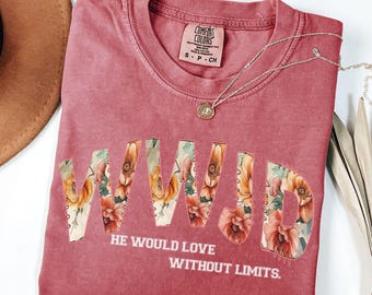 Comfort Colors WWJD Shirt: Floral Christian Tee, Religious Gift