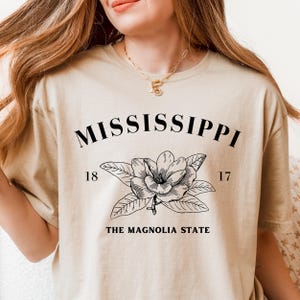 Vintage Mississippi T-Shirt: Magnolia State Flower Tee