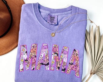 Halloween Mama Comfort Colors Shirt: Spooky Floral Ghost Tee