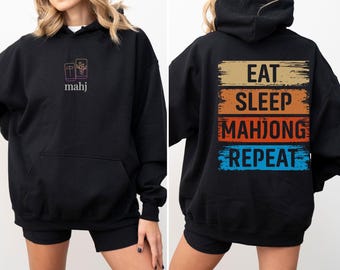 Mahjong Sweatshirt, Mahj Hoodie, Mahjong Gift, Mahjong Lover Crewneck, Cozy Game Night Sweatshirt