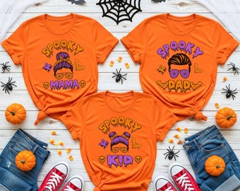 Spooky Family Halloween Shirt: Matching Mama, Dad, Kid Tees