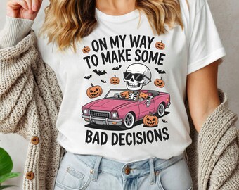 Funny Skeleton Halloween Shirt: Vintage Graphic Tee for Spooky Season