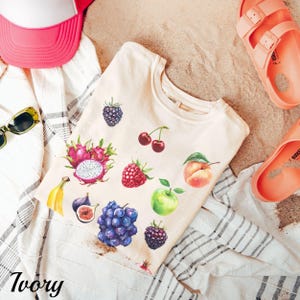 T-shirt Fruits tropicaux Comfort Colors : T-shirt d&#39;été Cottagecore