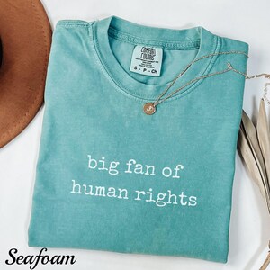 Comfort Colors® Big Fan Of Human Rights Shirt, Equality Shirt, Social Justice Shirt, Political Protest Shirt, Activist Shirt, Human Rights