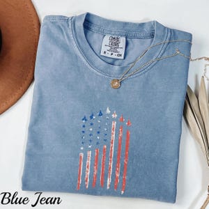 Comfort Colors Patriotic Fighter Jet Shirt: USA Air Force Graphic Tee