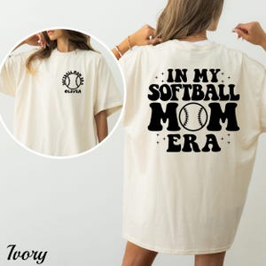 Softball Mom Era Comfort Colors Shirt: Custom Name, Personalized T-Shirt