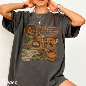 Comfort Colors Retro Halloween Shirt: Spooky Ghost Collage Tee