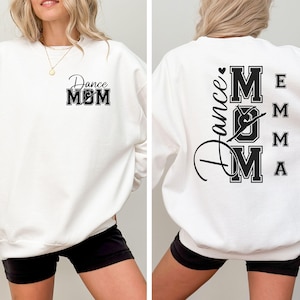 Personalized Dance Mom Hoodie: Custom Name, Dance Team Sweatshirt