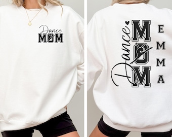 Sweat à capuche personnalisé pour maman dansante : nom personnalisé, sweat-shirt équipe de danse
