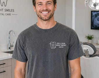 Personalized Dentist Shirt, Comfort Colors Dental Assistant Tee, Custom Name Tooth Shirt