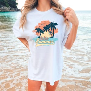Comfort Colors® Hello Summer Vibes Tee - Trendy Beach Shirt for Your Vacation