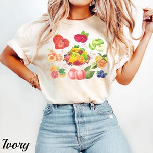 T-shirt fruits tropicaux Comfort Colors : t-shirt d&#39;été surdimensionné