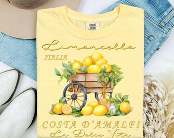 Comfort Colors Limoncello La Dolce Vita Tee – Retro Lemon Amalfi Coast Summer Shirt