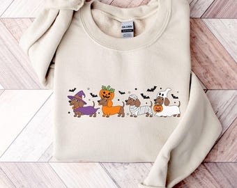 Dachshund Ghost Sweatshirt: Funny Halloween Dog Shirt