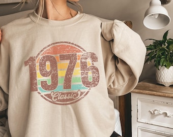 1976 Vintage Birthday Sweatshirt – Retro 50th Birthday Gift