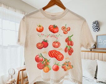 Tomato Shirt, Comfort Colors Boxy Tee, Vintage Tomato Graphic Tee, Garden Lover Shirt, Cottagecore Tomato Tee, Farmers Market Shirt