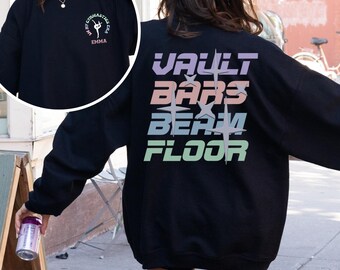 Sudadera de gimnasia personalizada: sudadera con bolsillo en tonos pastel y nombre personalizado