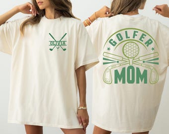 Personalized Golf Mom/Dad Shirt: Custom Name Golfer Tee
