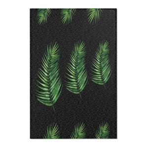Bohemian Tropical Area Rug, Indoor Carpet for Living Room, Coastal Decor, Home Accent, Housewarming Gift, Eco-Friendly Design