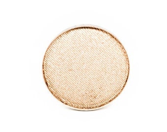Yellow Eyeshadow (Nova) - gold shimmer pressed glitter eyeshadow. Vegan mineral makeup. Cruelty free clean cosmetics