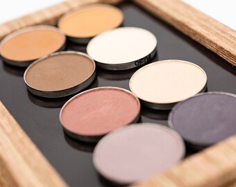 Matte Eyeshadow Palette - our complete collection of 8 matte pressed eye shadow shades. Vegan mineral makeup gift set