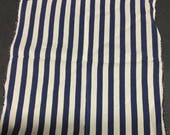 Navy Blue Striped Vintage Pocket Square Unisex Striped Kerchief 9-1 2 x 10 quot Scarf for Suit Jacket