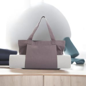 Tas voor Pilatesmat | Yogadraagtas | Houder voor yogamatten met monogram | Tas voor Pilatesmat | Biologische draagtas | Yogatas met houder
