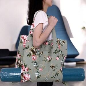 Yoga Tasche aus Bio-Baumwolle | Tasche für Pilates & Meditation | Umweltfreundlicher Yogamattenträger | Geschenk für Frauen | Geschenk für Sie