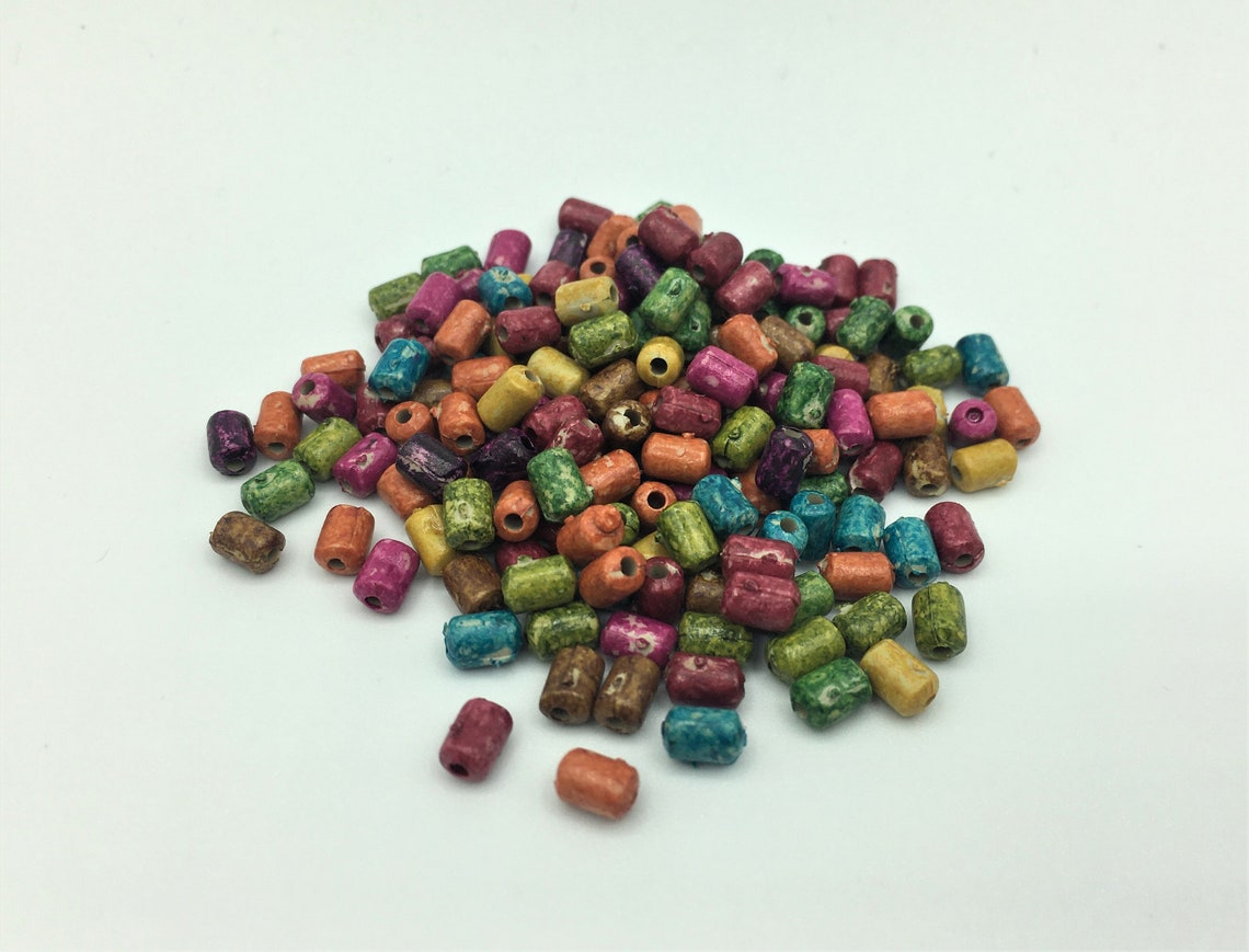 Bright Coloured Tube Beads Plastic Small Tube Beads Etsy