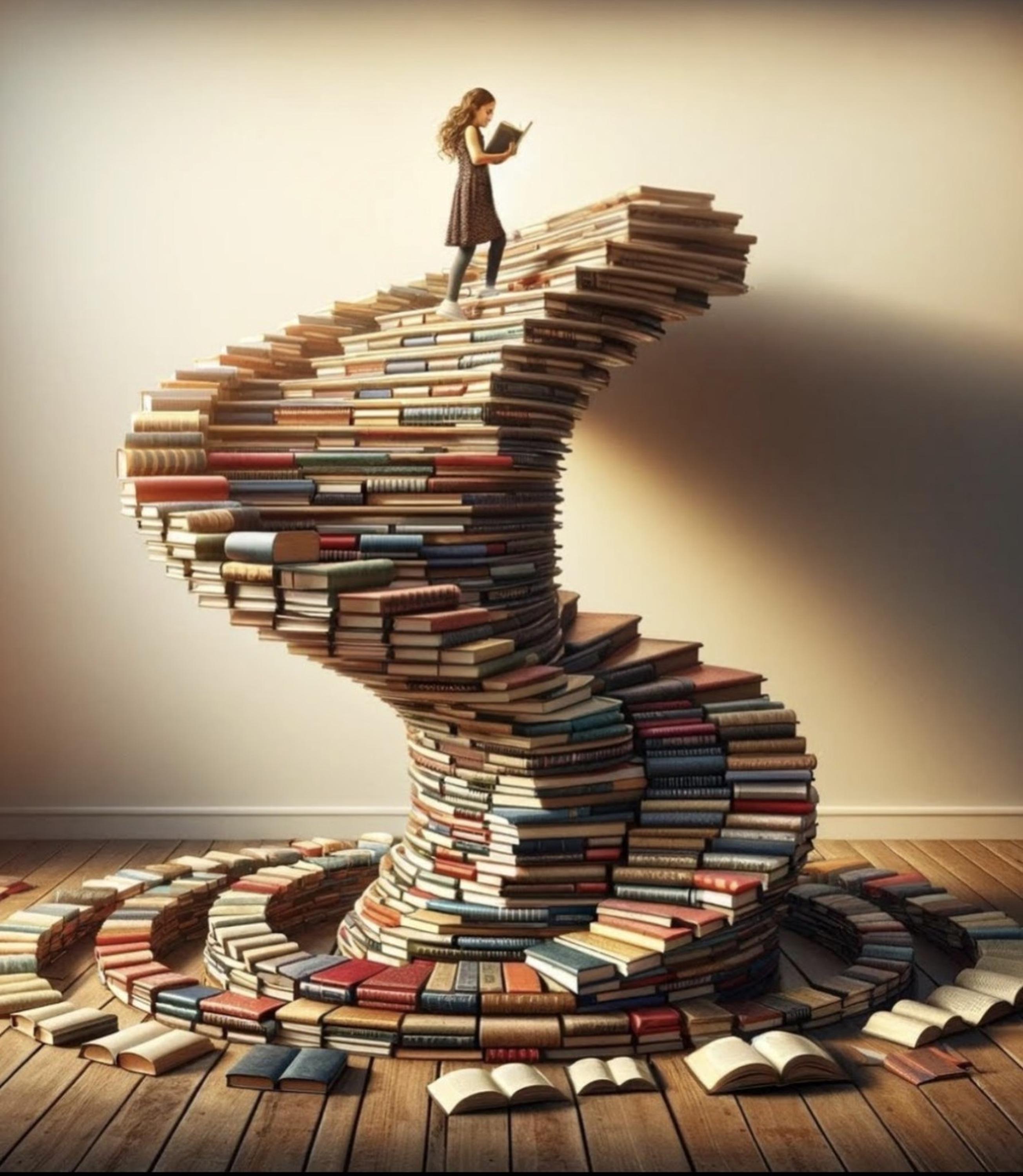 Build Your Own Staircase – Spiral Staircase Made of Books