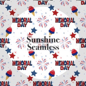 Memorial Day seamless file, Memorial Day seamless, America seamless, Homor the fallen Seamless, Memorial Day, Digital PNG File