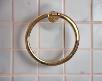 Solid Brass Wall Mounted Towel Ring – Elegant Bathroom Fixture