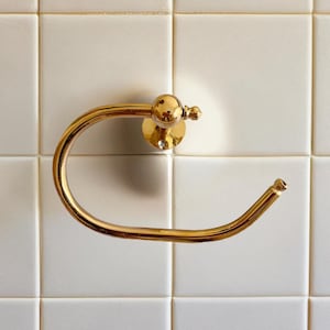 Unlacquered Solid Brass Towel Rail Holder – Elegant Bathroom Towel Bar for Classic Style