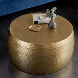 Round Coffee Table 60cm copper Handmade For Living Room Table